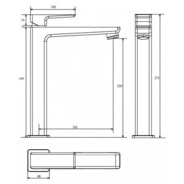 Смеситель для раковины Omnires Parma PM7412 CRB