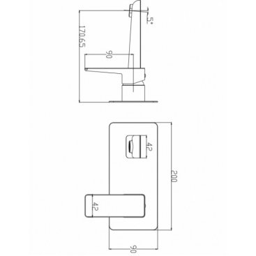 Смеситель для раковины Omnires Parma PM7415BL