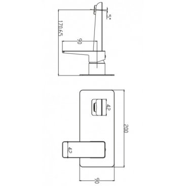 Смеситель для раковины Omnires Parma PM7415/1 IN