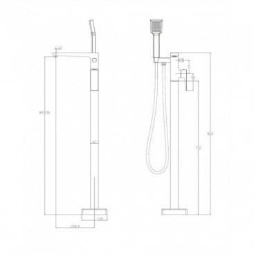 Смеситель для ванны Omnires Parma PM7433CRB