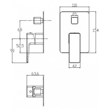 Смеситель для душа Omnires Parma PM7435