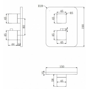 Смеситель для душа Omnires Parma PM7436BL