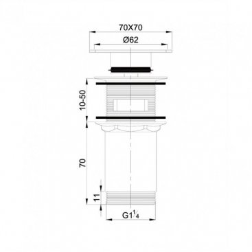 Донный клапан Omnires Q706CR click-clack