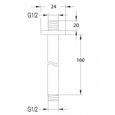 Держатель верхнего душа Omnires RS23CR