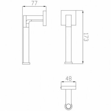 Держатель для туалетной бумаги Omnires Tyber TB50510CR