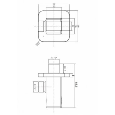 Штуцер с держателем Omnires 8815BL