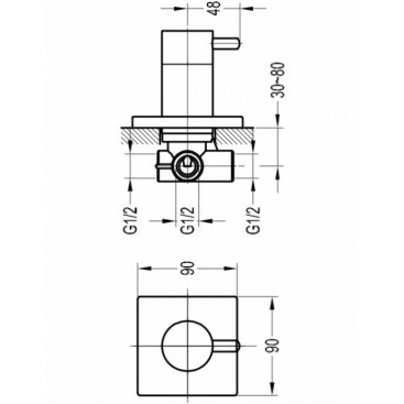 Смеситель для душа Omnires Y Y1263/KCR