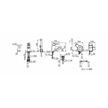 Смеситель для раковины с гигиеническим душем Oras Optima 2705F