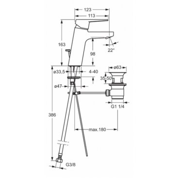 Смеситель для раковины Oras Twista 3805F