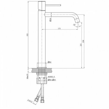 Смеситель для раковины Raiber Graceful RPB-002