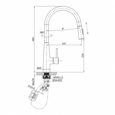 Смеситель для кухни Raiber Graceful RPB-011