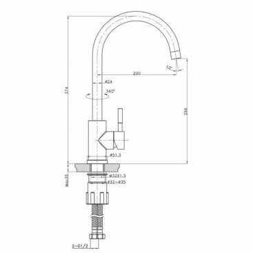 Смеситель для кухни Raiber Graceful RPB-012