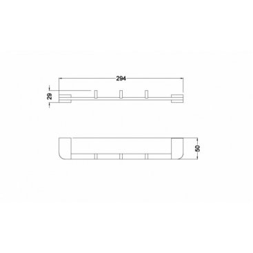 Планка с 3-мя крючками Schein Allom 221*3B