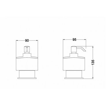 Дозатор для жидкого мыла Schein Allom 222DS-T