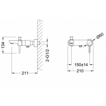 Смеситель для ванны Schein Icon 8065001