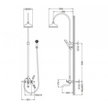 Душевая стойка Schein Pure 46415/8027055