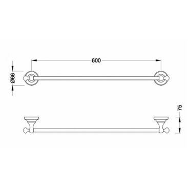 Полотенцедержатель Schein Saine Chrome 7053037