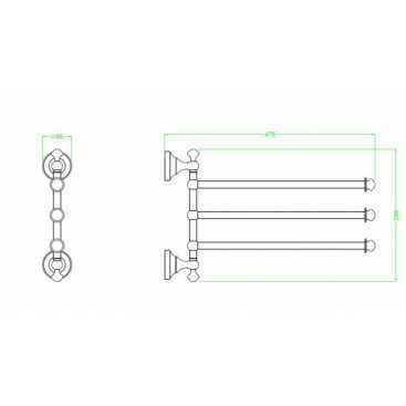 Полотенцедержатель Schein Saine Chrome 7053052