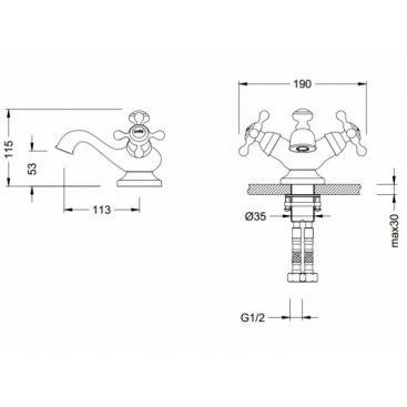 Смеситель для раковины Schein Saine Chrome 8053003