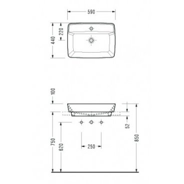 Раковина Serel Rita RT30TXS110H