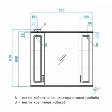 Мебель для ванной Style Line Олеандр-2 90 рельеф пастель