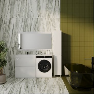 Мебель под стиральную машину Style Line Даллас Люкс Plus 140L напольная белая эмаль