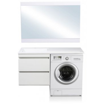 Мебель под стиральную машину Style Line Даллас 110 подвесная белая эмаль