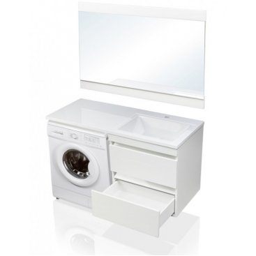 Мебель под стиральную машину Style Line Даллас 120 подвесная белая пленка