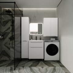 Мебель для ванной Style Line Марелла 60 см напольная белая матовая