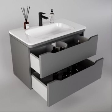 Мебель для ванной Style Line Марелла 70 см подвесная темно-серая