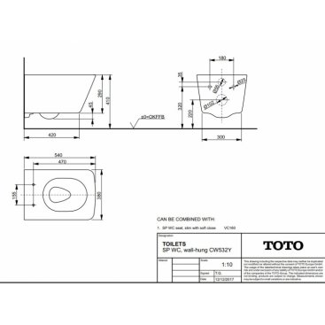 Унитаз подвесной Toto SX