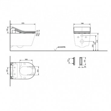 Крышка-сиденье Toto Washlet RX Ewater+ с дистанционным управлением