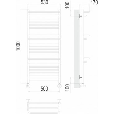 Полотенцесушитель водяной Terminus Орион 500x1000