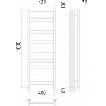 Полотенцесушитель водяной Terminus Аврора 400x1000