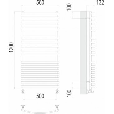 Полотенцесушитель водяной Terminus Капри 500x1200