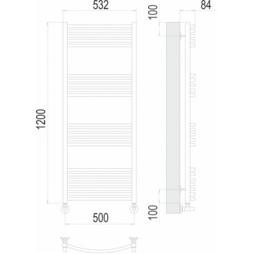 Полотенцесушитель водяной Terminus Классик 500x1200