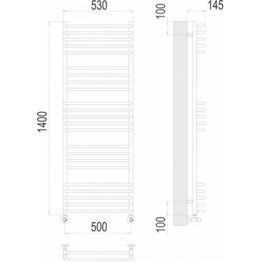 Полотенцесушитель водяной Terminus Соренто 500x1400