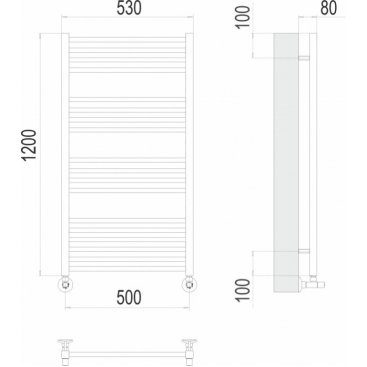 Полотенцесушитель водяной Terminus Ватикан 500x1200