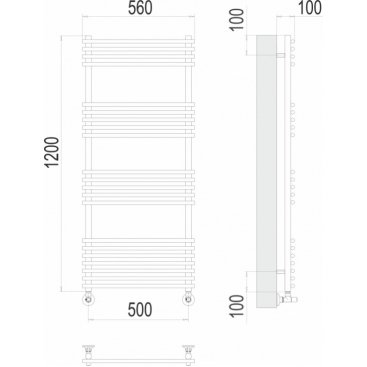 Полотенцесушитель водяной Terminus Ватра 500x1200