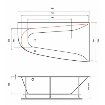 Ванна Vayer Boomerang 180x100