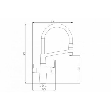 Смеситель для кухни Zorg SH 818-8 CR