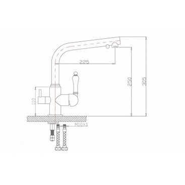Смеситель для кухни Zorg Sanitary ZR 313 YF-33 NICKEL