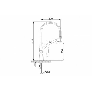 Смеситель для кухни Zorg Sanitary ZR 354-8 YF