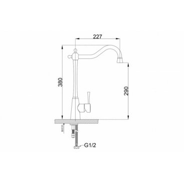 Смеситель для кухни Zorg Sanitary ZR 353 YF-BR