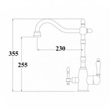 Смеситель для кухни под фильтр Zorg ZR 312 YF-50-BR