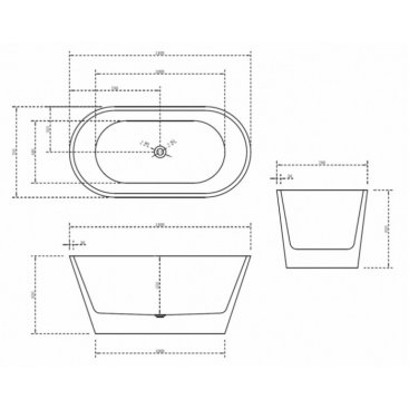 Ванна Abber AB9203 140x70 LED