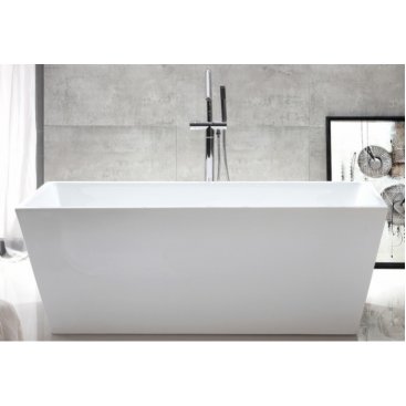 Акриловая ванна Abber AB9224-1.5 150x80 см, отдельностоящая, с каркасом, со сливом-переливом