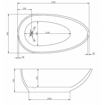 Ванна Abber AB9284