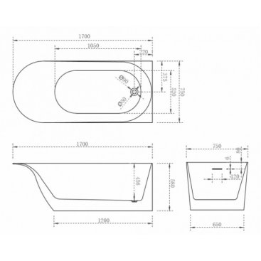 Ванна Abber AB9373 R