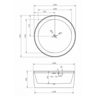 Ванна Abber AB9386